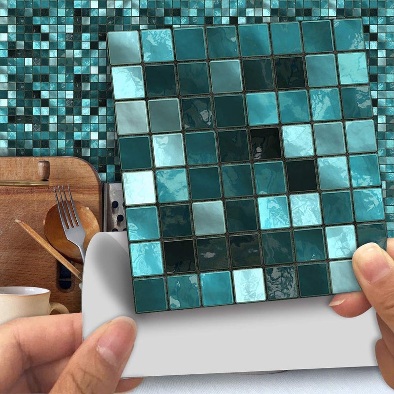 Alwayspon 25 Pcs Self-Adhesive Tile Transfer for Home Decor, Peel and Stick Wall Tile Sticker for Kitchen Bathroom, 4x4 Inch - Image 1
